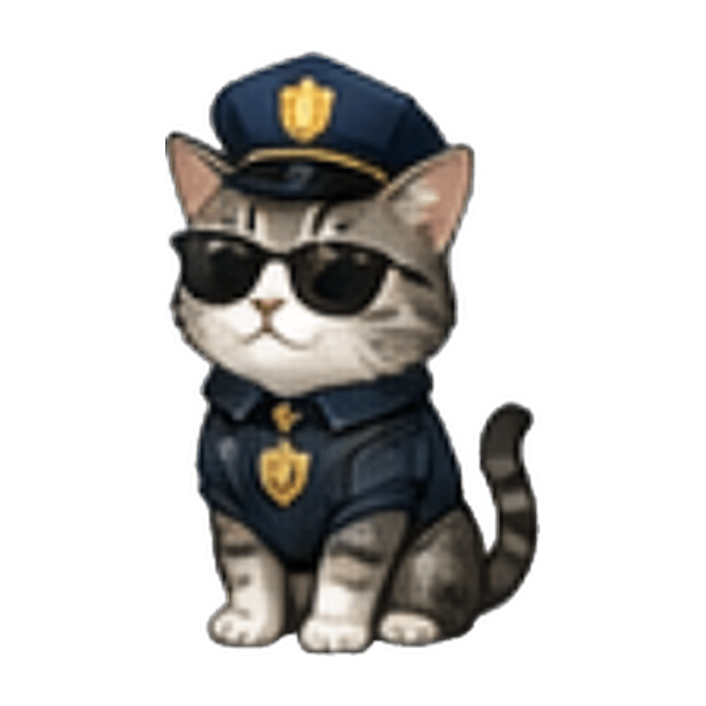 Mockups of the Officer Meow blocker experience